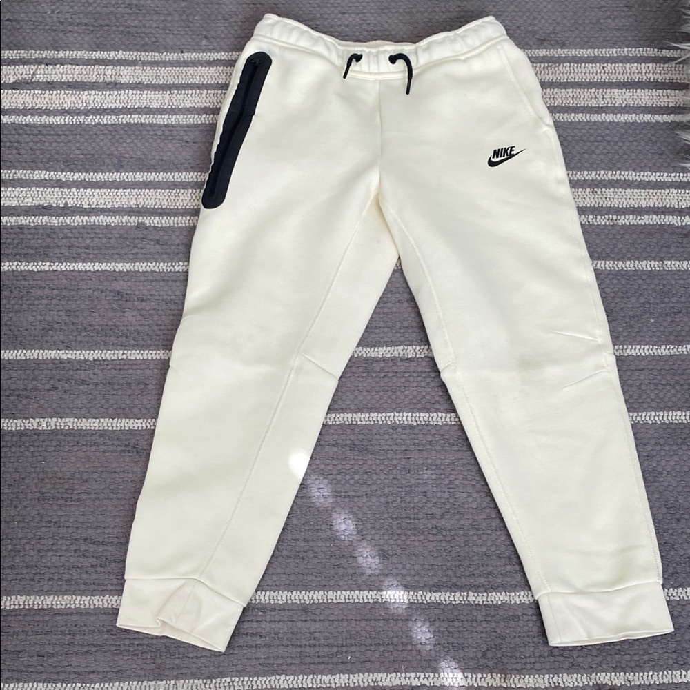 Nike Cream and Black Joggers with Adjustable Waistband
